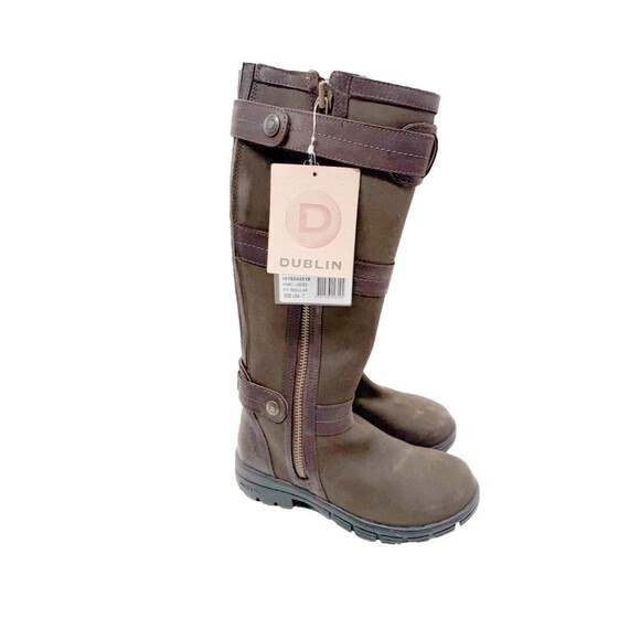 New with Tags Dublin Erne Boots Women's Size 7 Khaki Brown Knee High Riding Boot - Picture 15 of 16